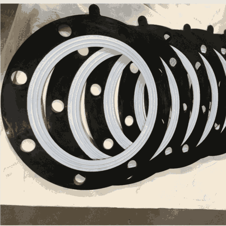 化工管道法蘭防腐四氟橡膠復(fù)合墊片  石油防腐密封四氟復(fù)合橡膠墊片